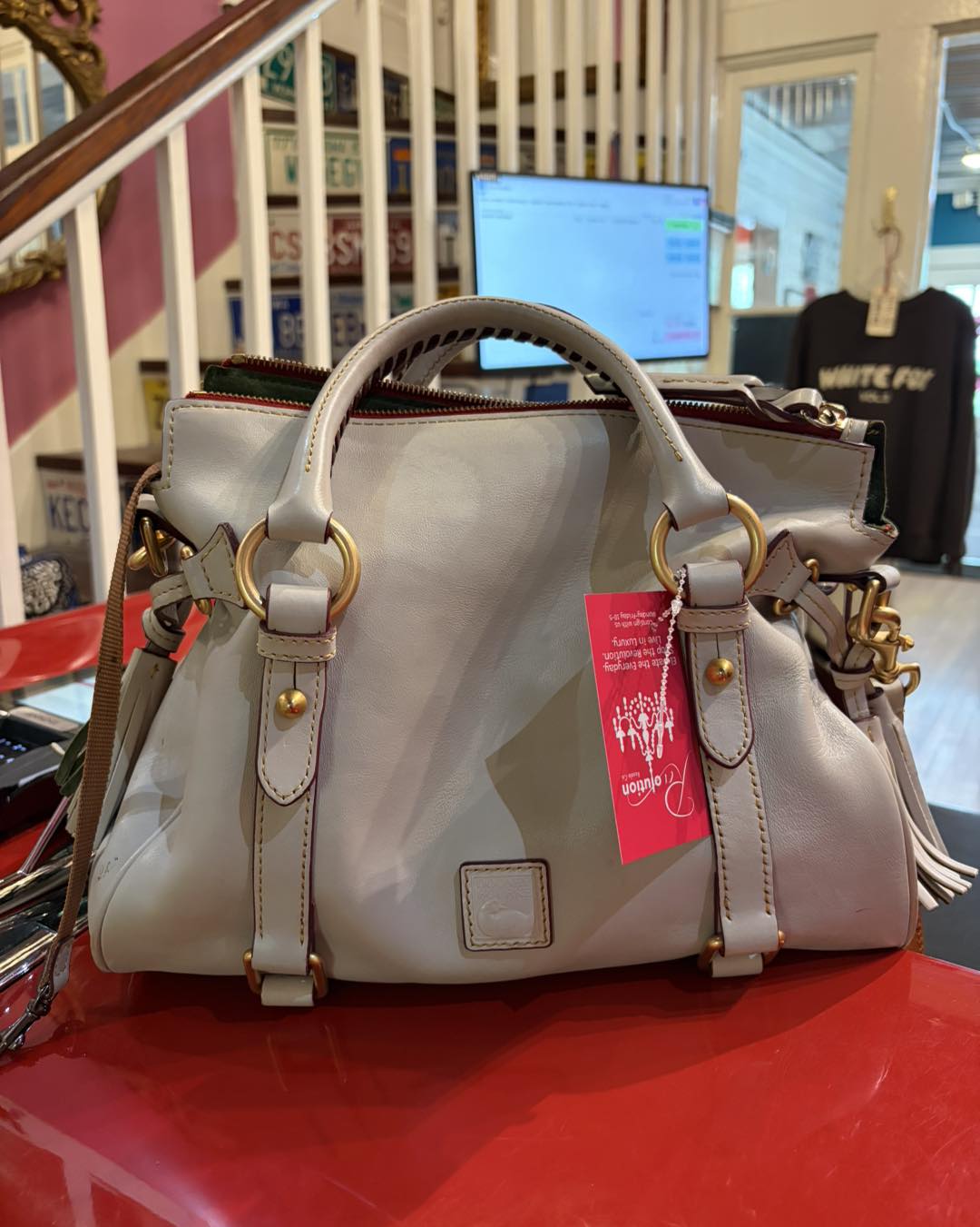 Cream Dooney & Bourke satchel